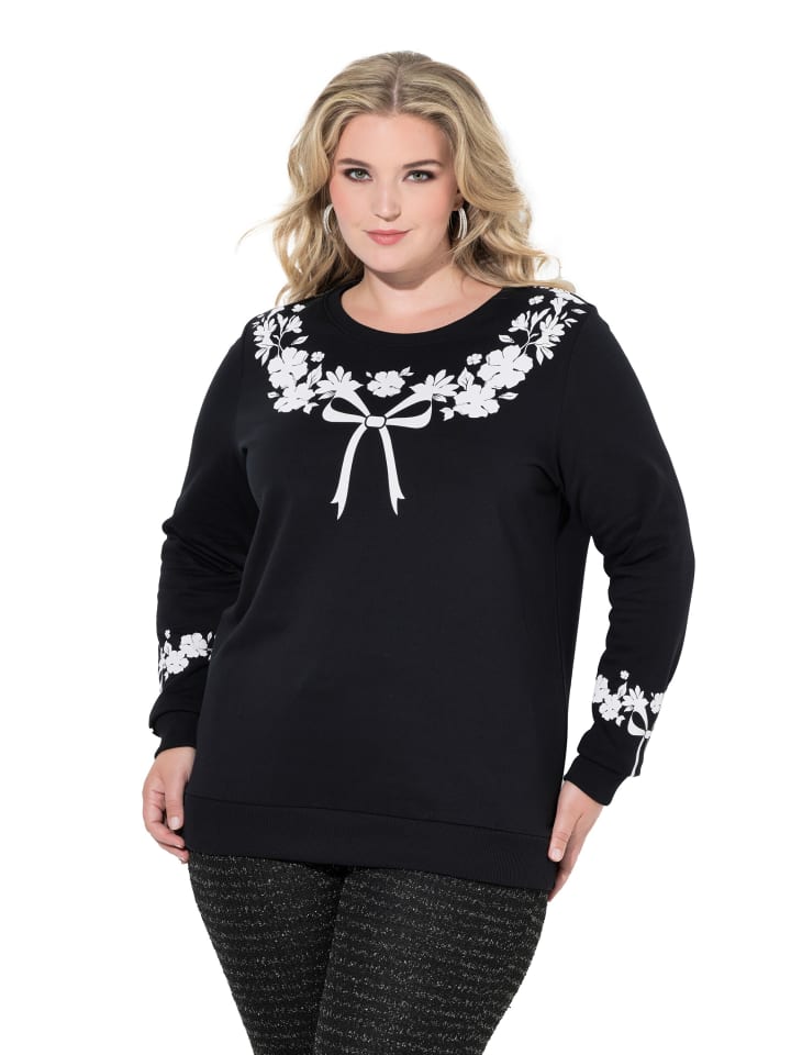 Sweatshirt in schwarz