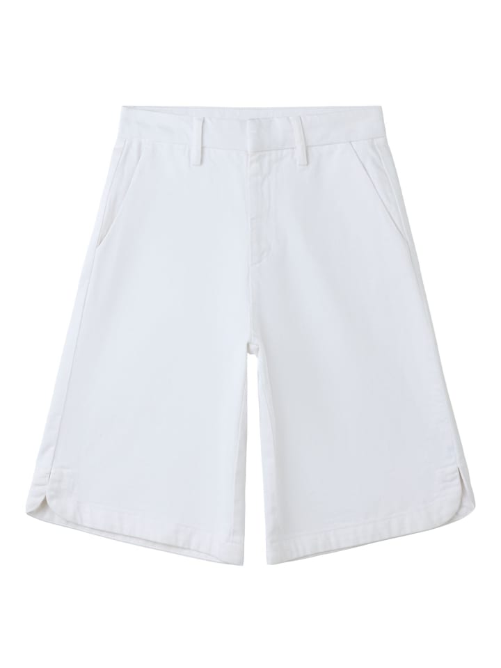 Jeansshorts in White Denim