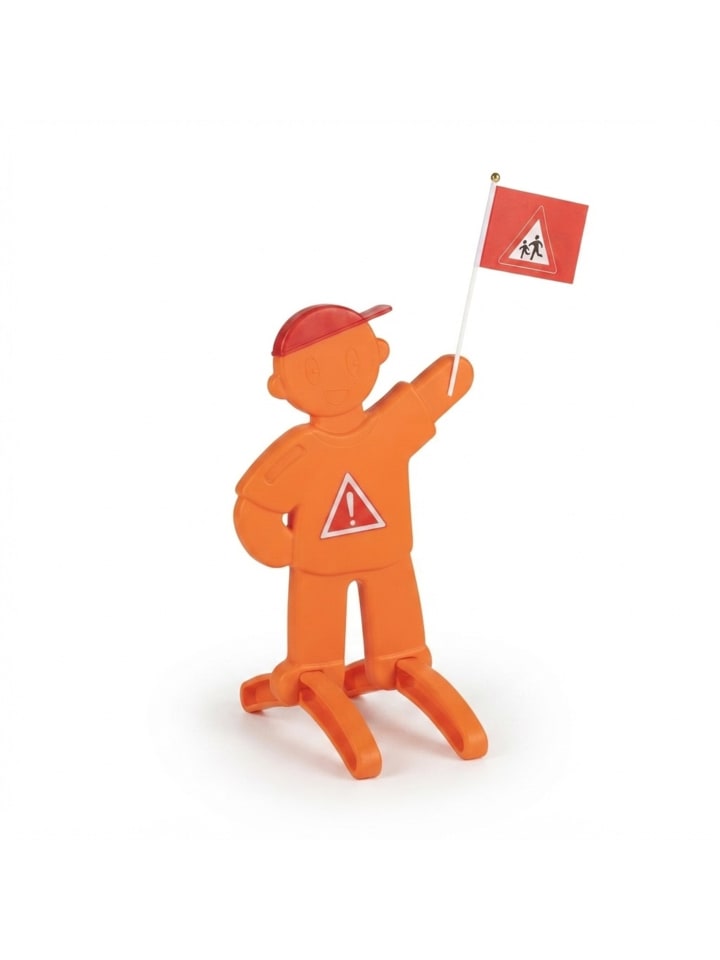 Warnfigur Kinder in Orange - (B)52 x (H)84 x (T)46 cm