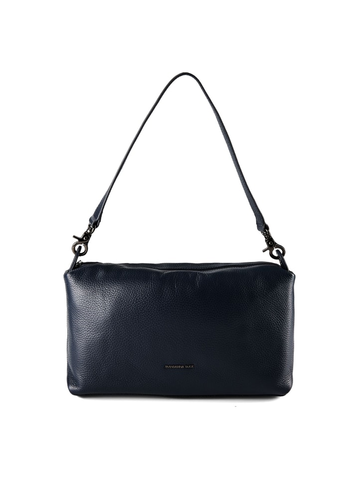 Mellow Leather Schultertasche Leder 30 cm dress blue