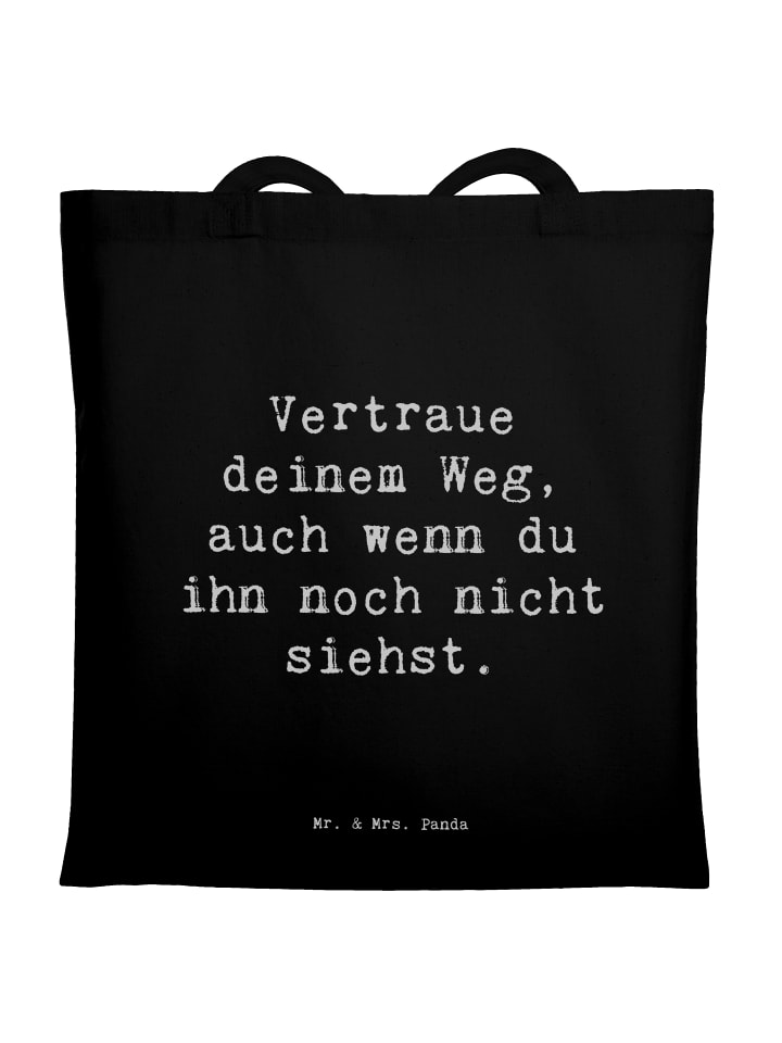 Tote Bag Spruch Zukunftsplanung Ungewissheit ak... in Schwarz