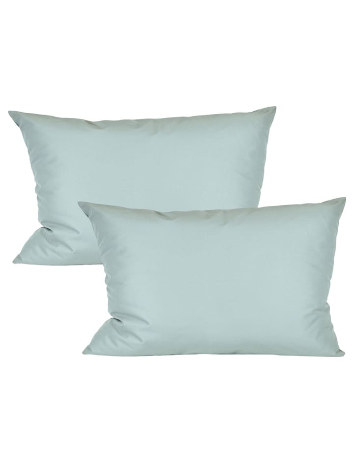 2er Set Outdoor Kissenhülle 30x50cm Uni in Silber