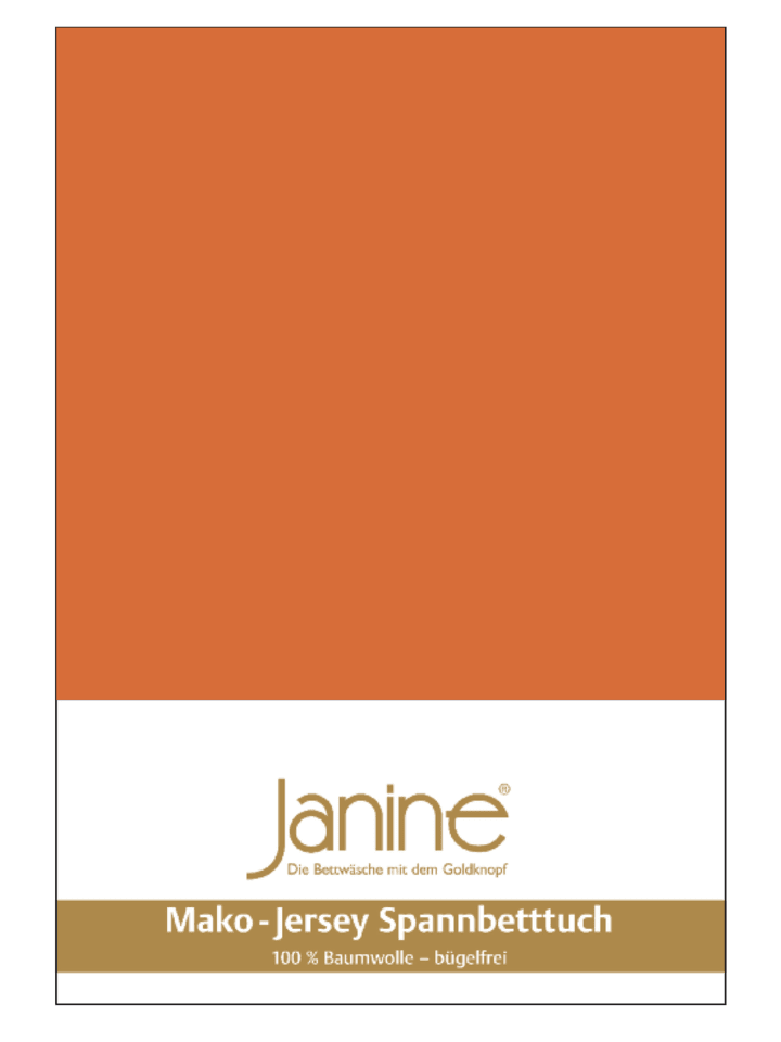 Janine Spannbetttuch Mako Feinjersey 5007 in rost-orange