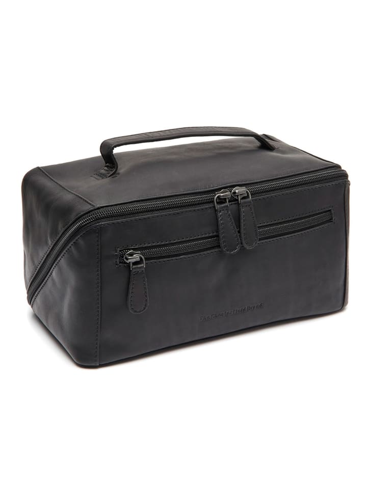 Elmia Kulturbeutel Leder 24 cm black