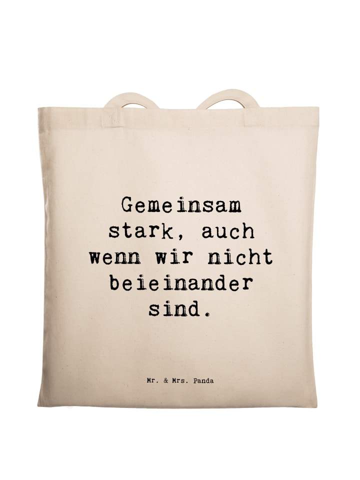 Tote Bag Spruch Trennung von den Eltern mit Spruch in Creme