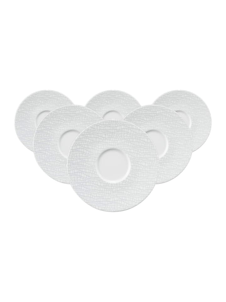 6er Set Untertassen Life Fashion in Elegant Grey ø 16,5 cm