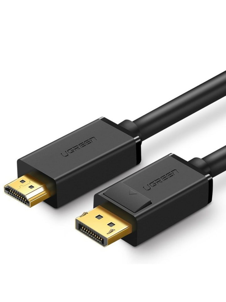 Ugreen Unidirektionales DisplayPort-zu-HDMI-Kabel 4K 30Hz AWG Schwarz in Schwarz