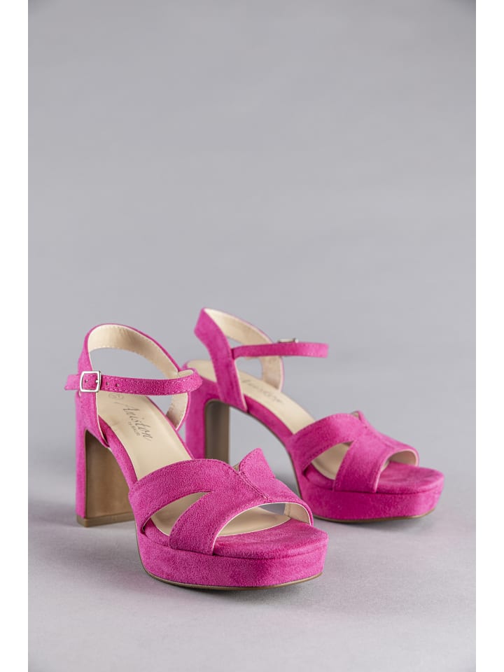 High-Heel-Sandalette in pink