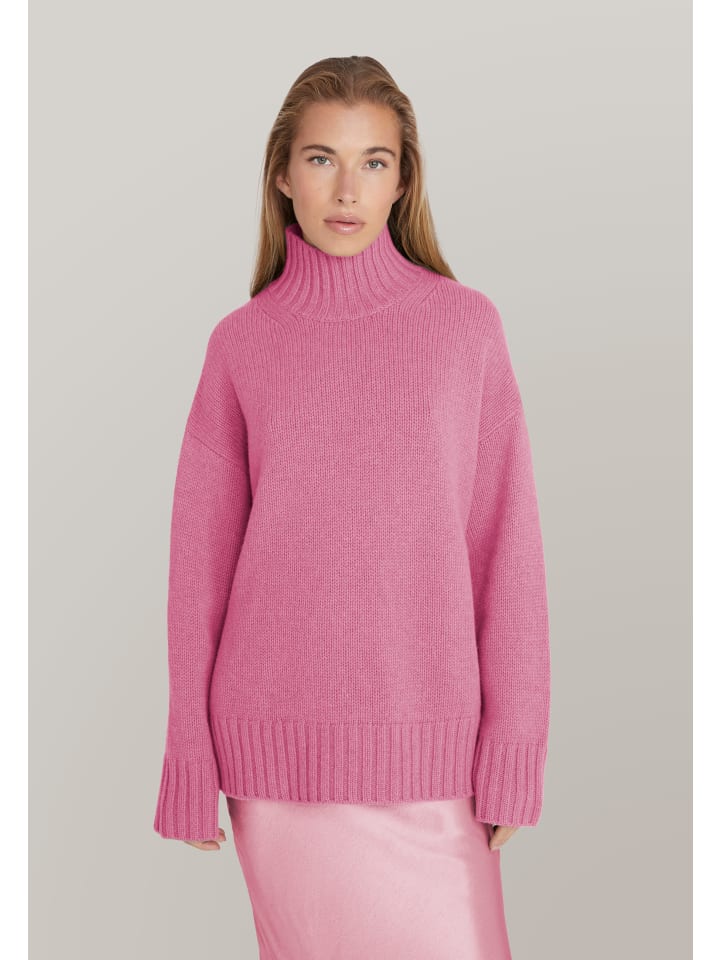 Rollkragenpullover OVERSIZED BOXY Kaschmir-Woll-Gemisch in Candy Pink