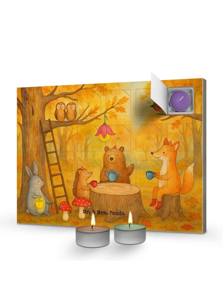 Adventskalender Waldtiere Picknick Design ohne ... in Weiß