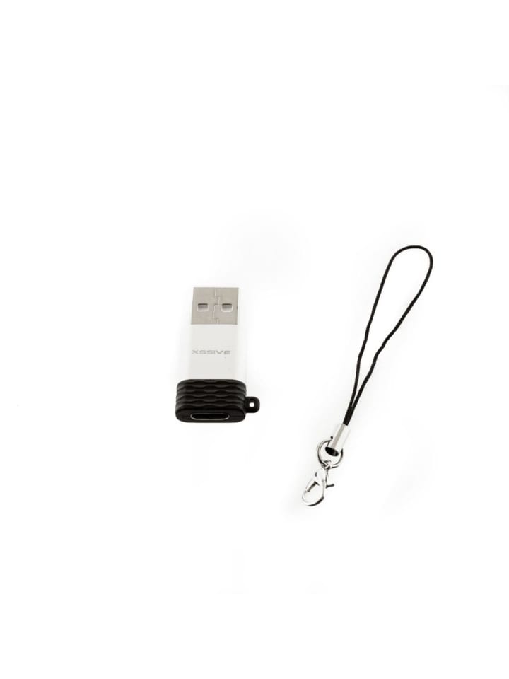 USB-C zu USB Konverter Kabel Adapter. Plug and Play, Schnelladung in Schwarz