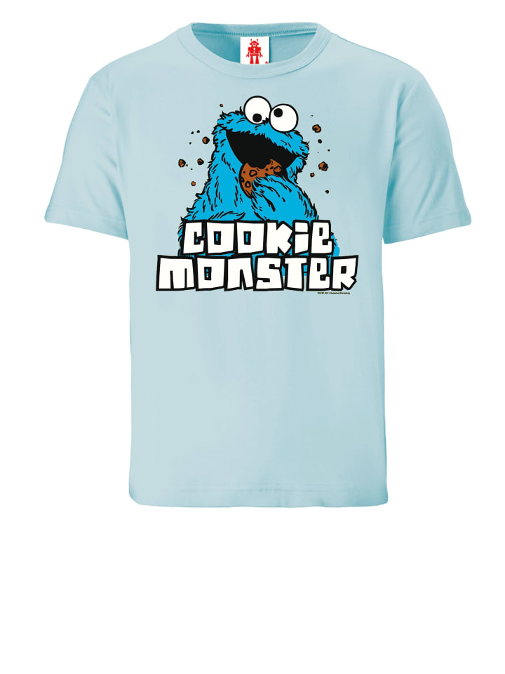 T-Shirt Sesamstraße - Krümelmonster in hellblau