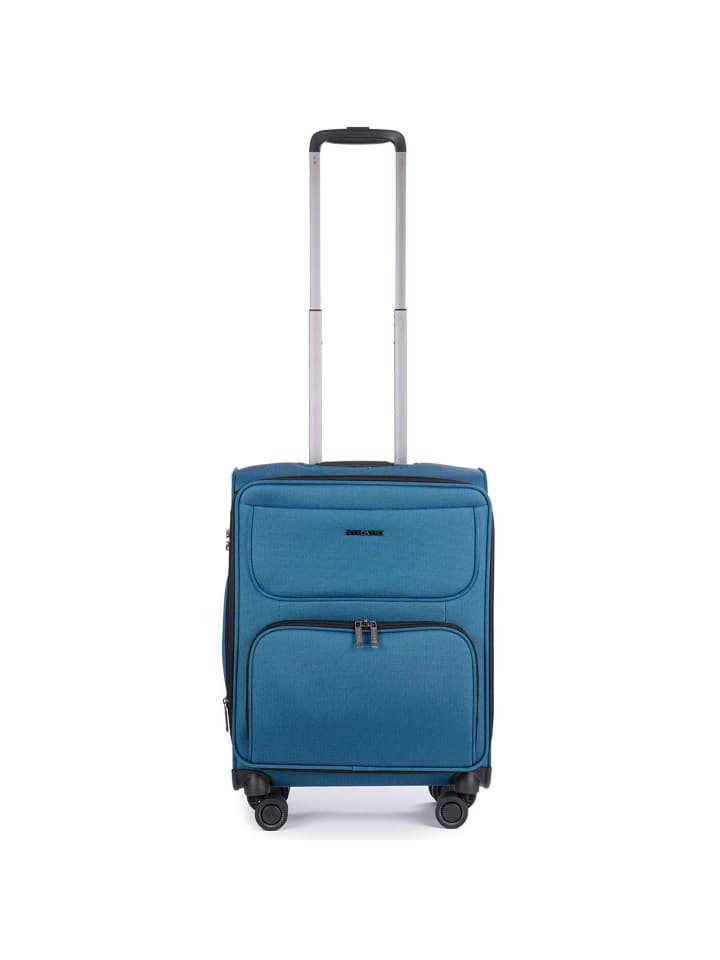 Bendigo Light + 4 Rollen Kabinentrolley 54 cm mit Dehnfalte petrol