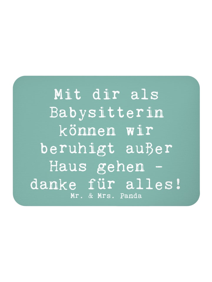 whiteboardmagnet Spruch Babysitter Dank mit Spruch in Meeresbrise