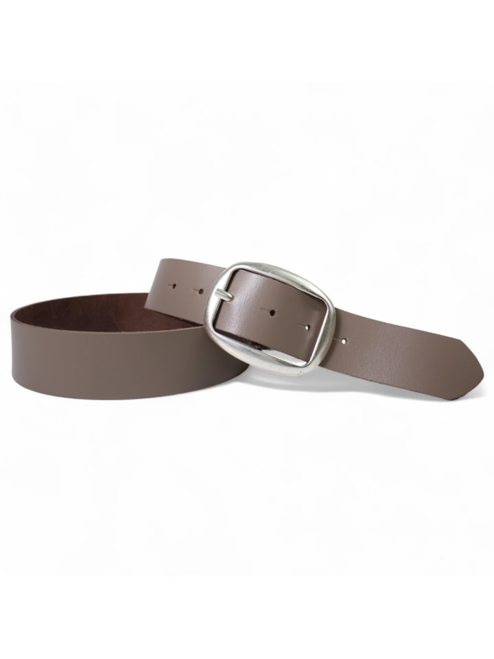 Ledergürtel in Taupe