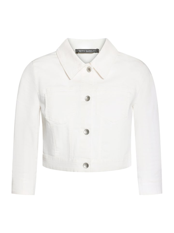 Jeansjacke mit 3/4 Arm in Rohweiß