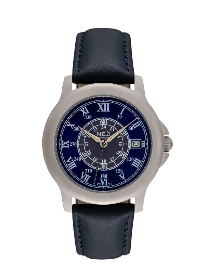 NEO Watch Armbanduhr aus Edelstahl in Blau/Silber