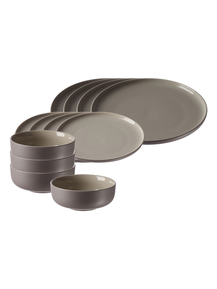 12-tlg. Basic-Set Jasper in Taupe