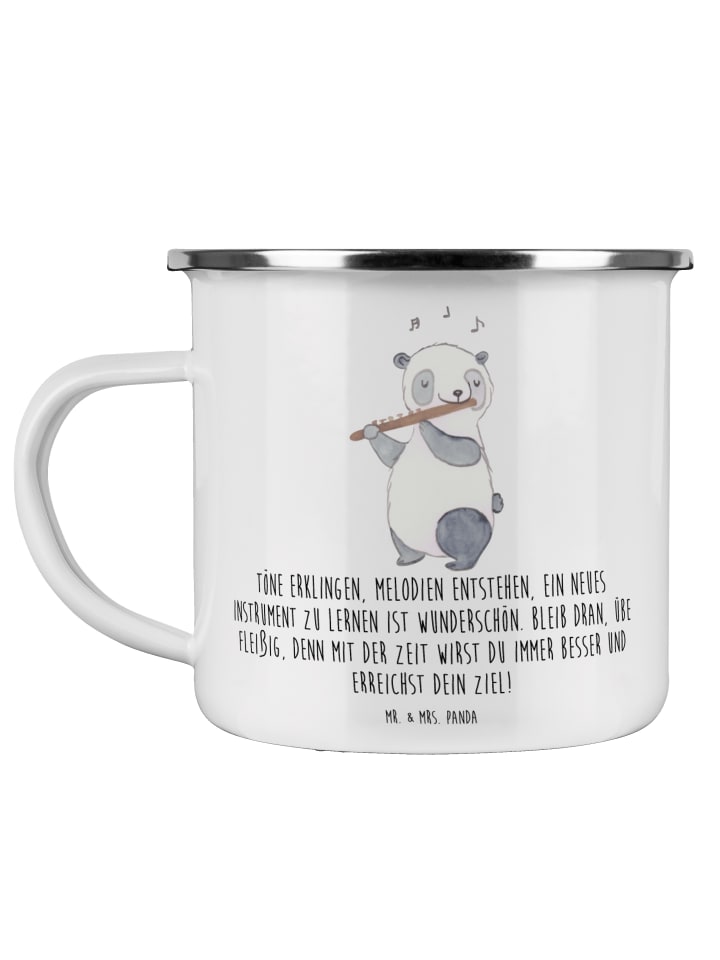 Becher Ein neues Musikinstrument lernen mit Spruch in Weiß
