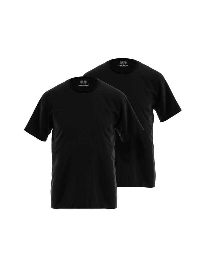 Shirt 2Er Pack Nevada in schwarz-dunkel-uni