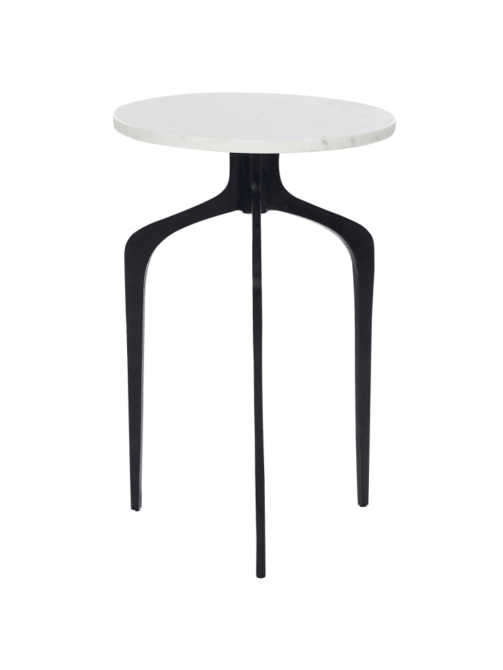Beistelltisch TIHOI in Weiß/Schwarz - (W) 36 x (H) 56 x (L) 36 cm