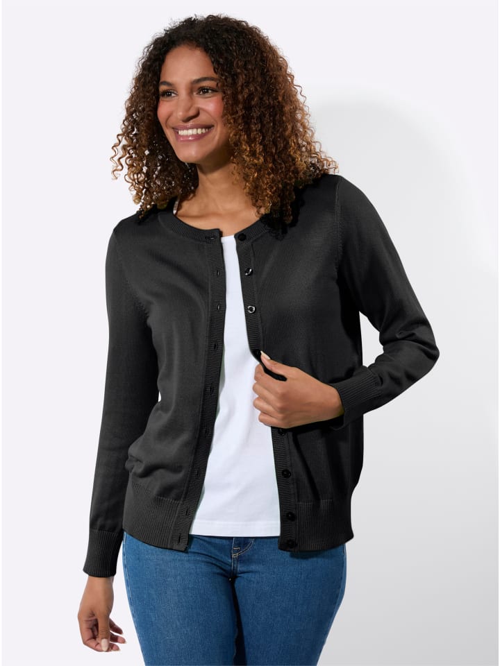 Strickjacke in schwarz