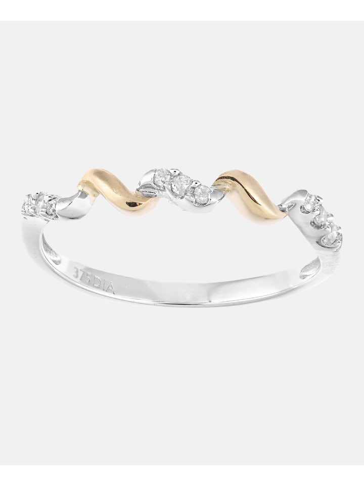 Eternity-Ring aus 375 Gelbgold mit 0.08 Karat Diamant