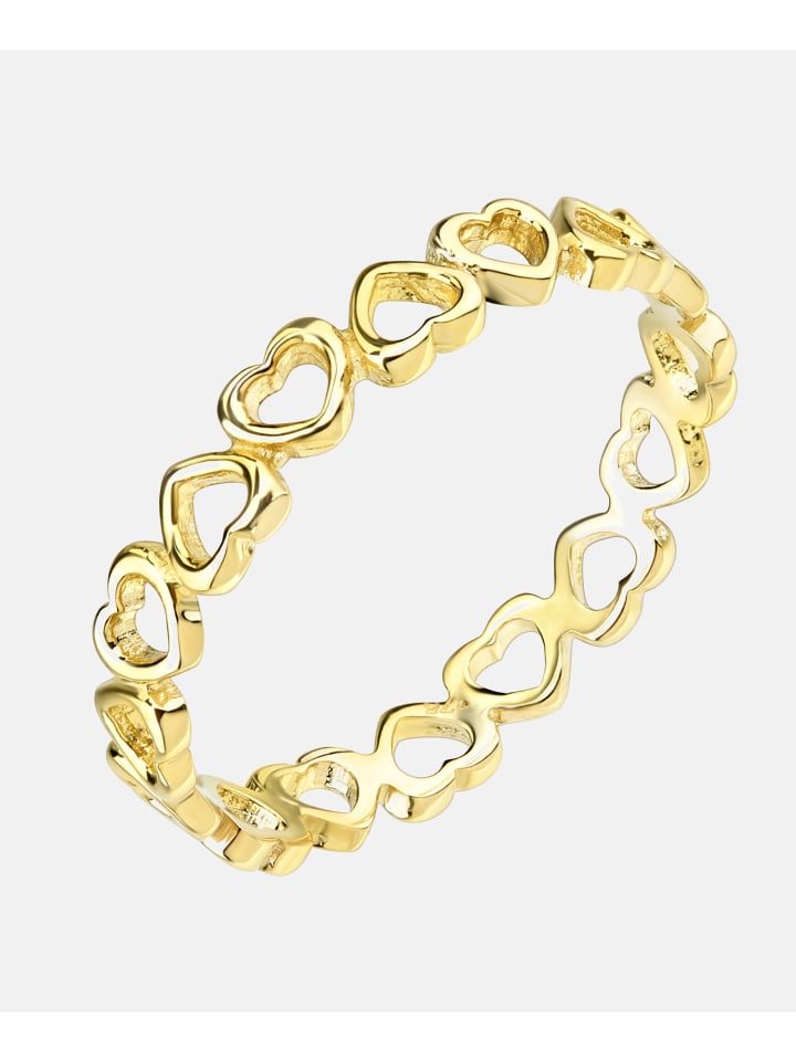 Ring aus 375 Gelbgold Herz-Design
