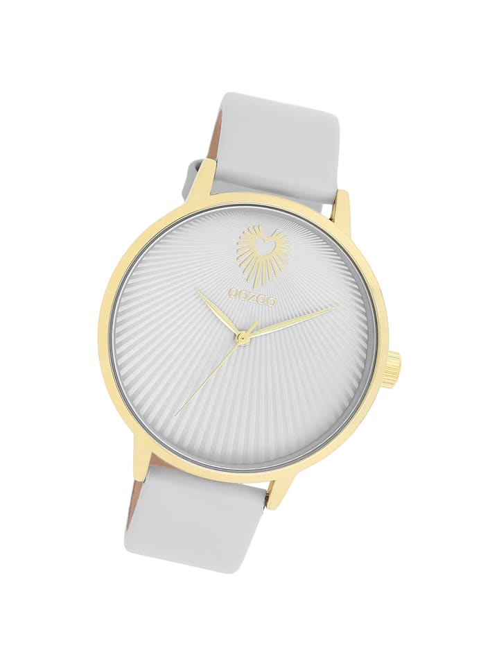 Analog-Armbanduhr Oozoo Timepieces light grau groß (ca. 42mm)