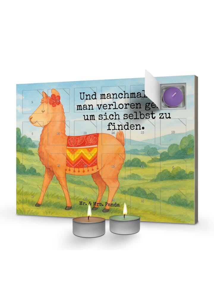 Duftkerzen Adventskalender Alpaka Stolz Design ... in Weiß
