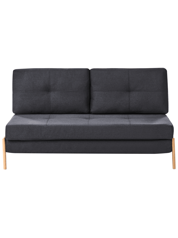 2-Sitzer Sofa EDLAND in Schwarz/Braun - (W) 152 x (H) 76 x (L) 94 cm