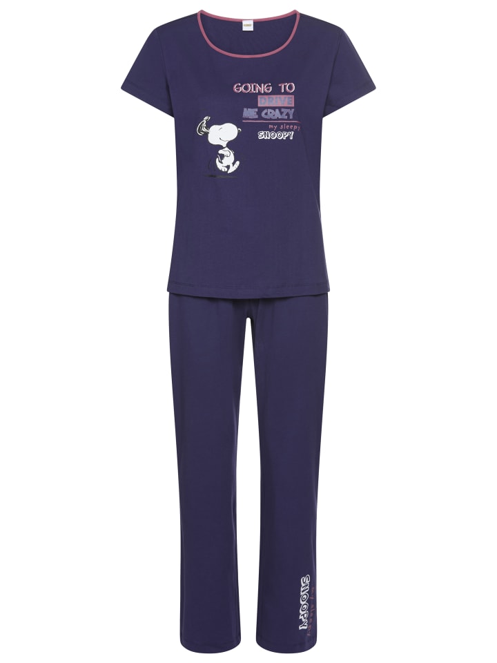 Pyjama in dunkelblau bedruckt