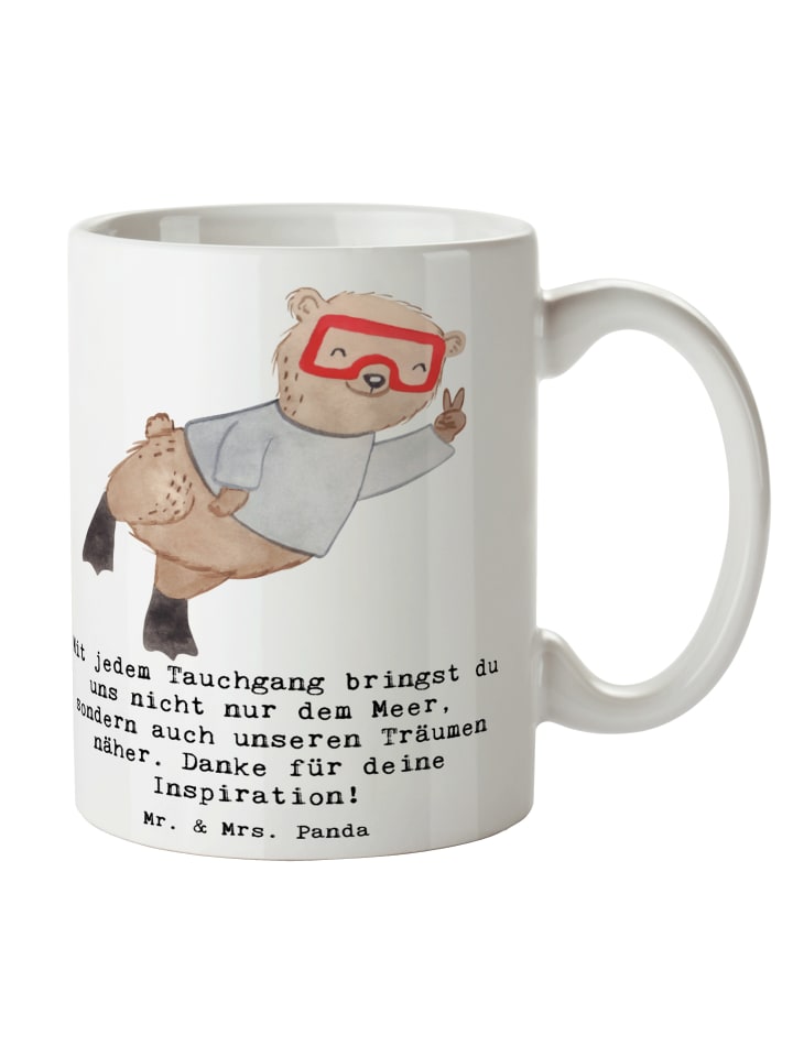 Tasse Tauch Trainerin mit Spruch in Weiß