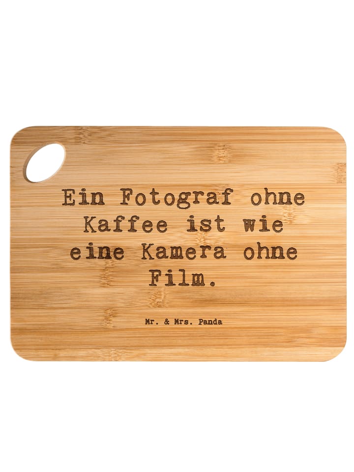 Frühstücksbrett Spruch Fotograf Kaffee mit Spruch in Braun