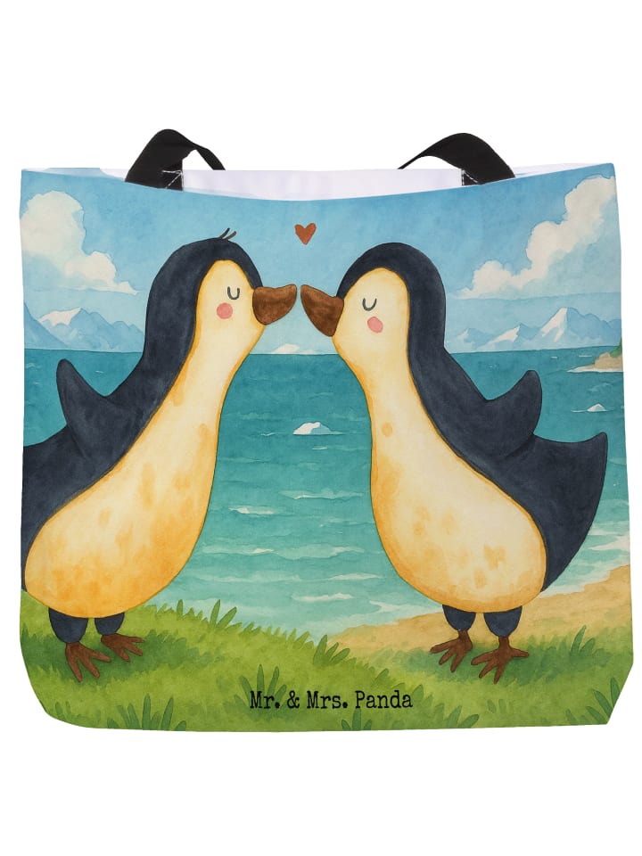 Damen Schultertasche Pinguine Kuss Design ohne ... in Weiß