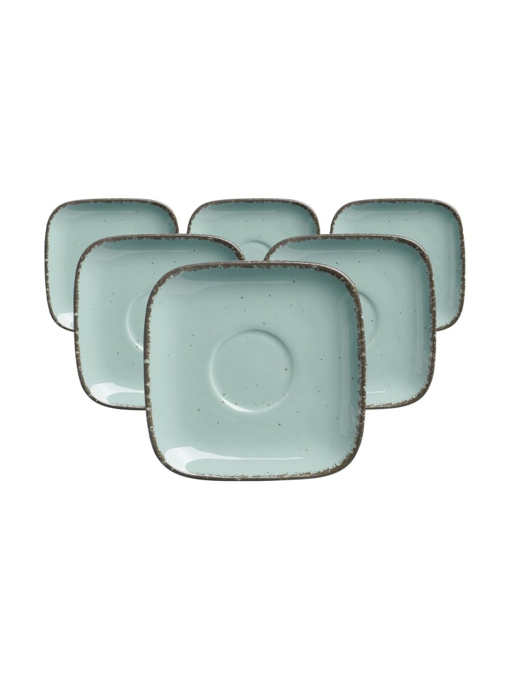 6er Set Espressountertassen Casa in ø 10 cm in Blau