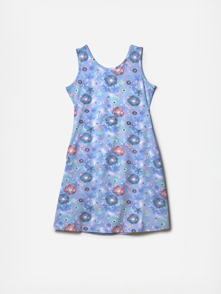 Mädchen-trägerkleid in blau