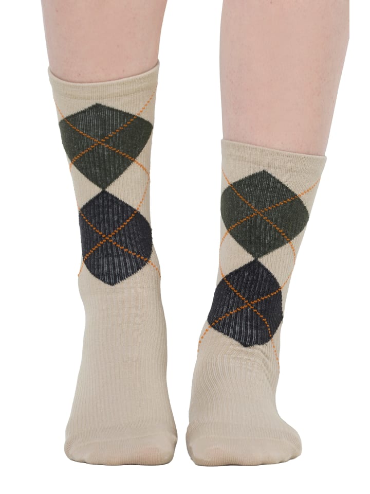 Socken in dunkelbeige