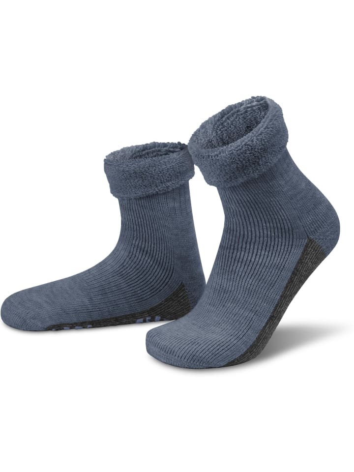 Alpaka-Wollsocken mit ABS-Druck in Jeans