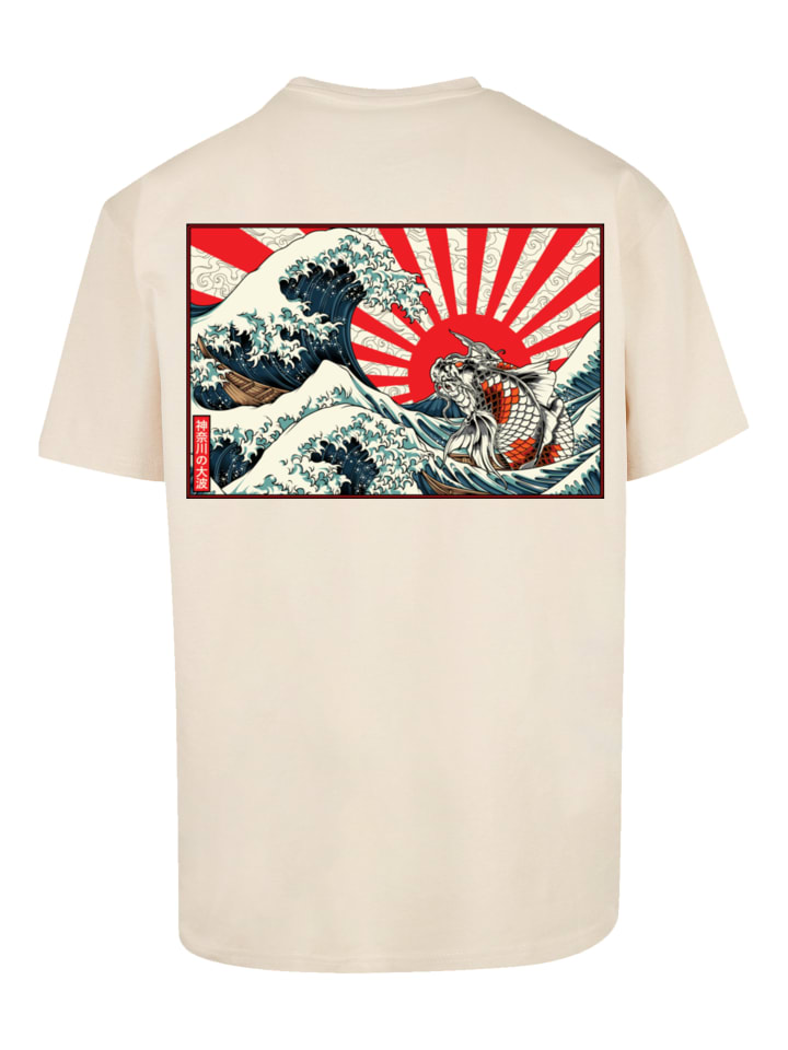 F4NT4STIC Heavy Oversize T-Shirt Kanagawa Welle Japan in sand günstig  kaufen | limango