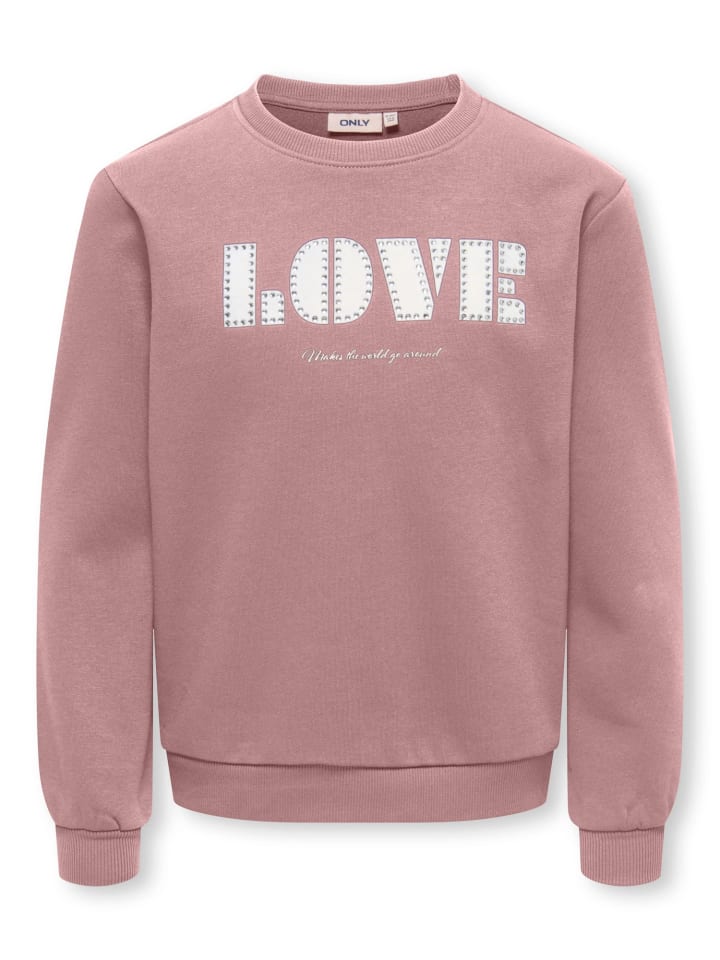 Sweatshirt Rundhals Schriftzug Kogmonja in woodrose love