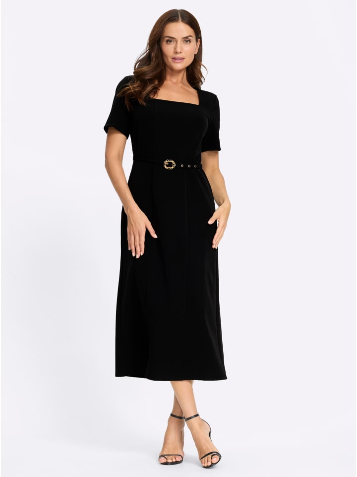 Web-Kleid in schwarz