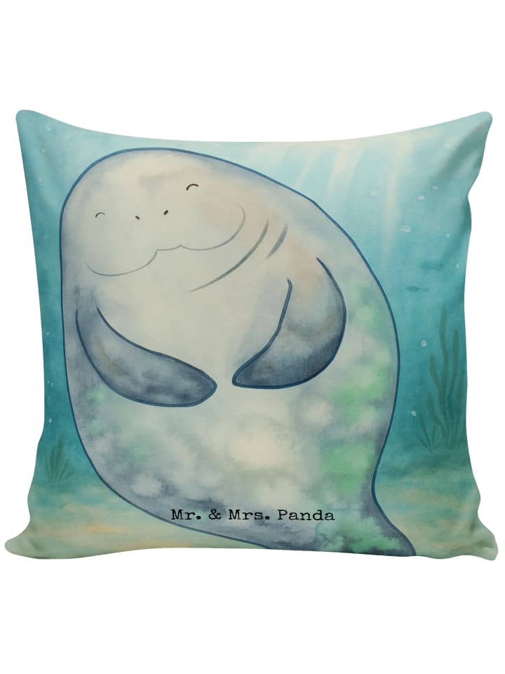 Sofakissen Seekuh Happy Design ohne Spruch in Weiß