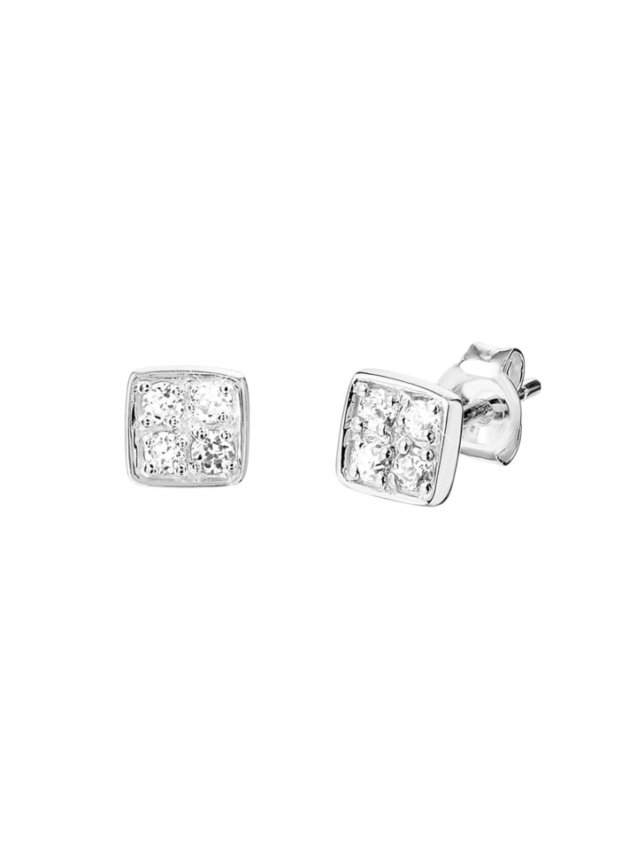925 Silber Ohrringe Quadratisch