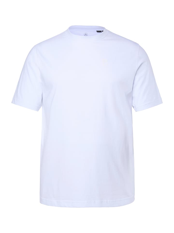 Kurzarm T-Shirt in schneeweiß