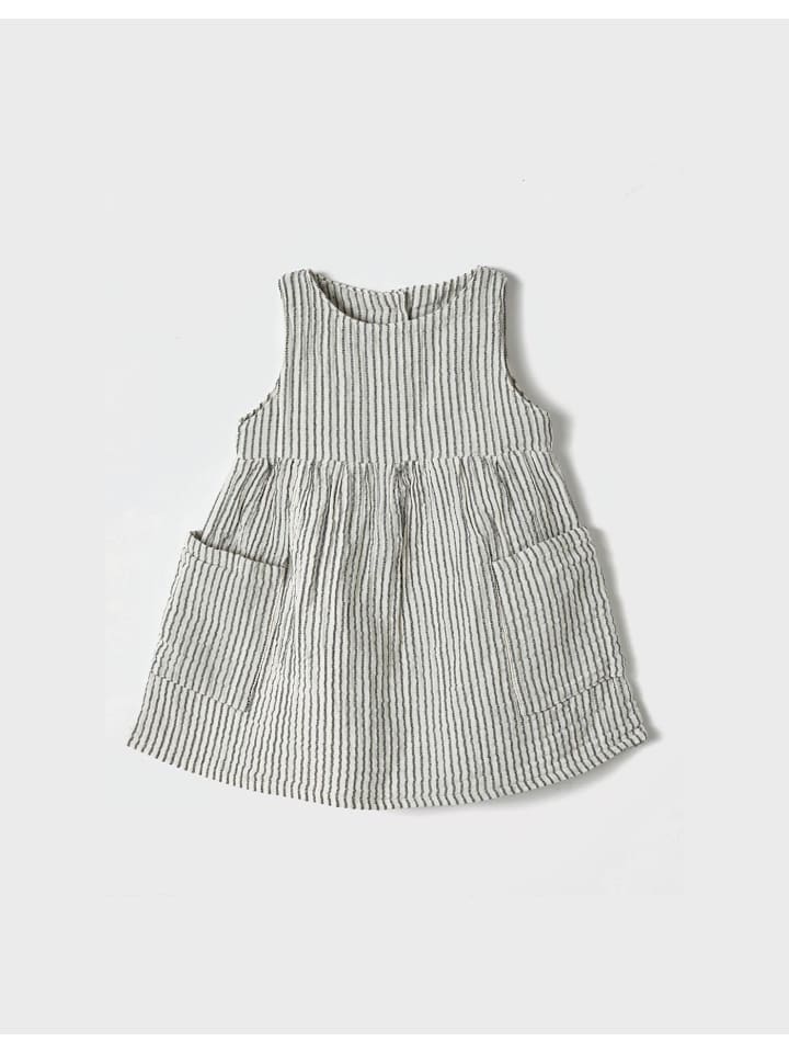 Kinder Kleid in Antrasith Striped