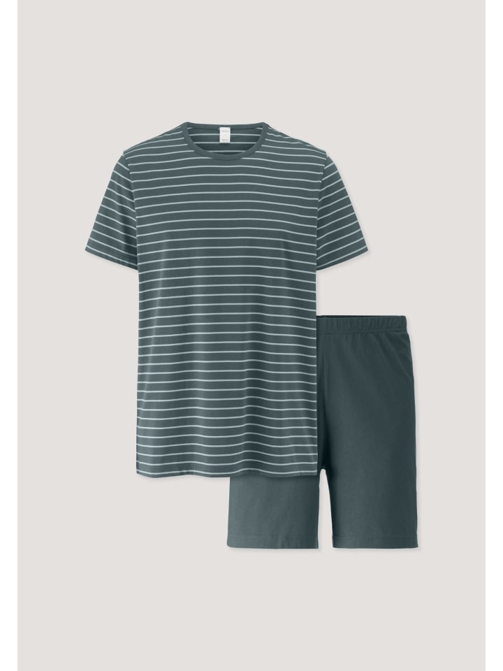 Hessnatur Pyjama PURE COTTON aus reiner Bio-Baumwolle in tiefseeblau