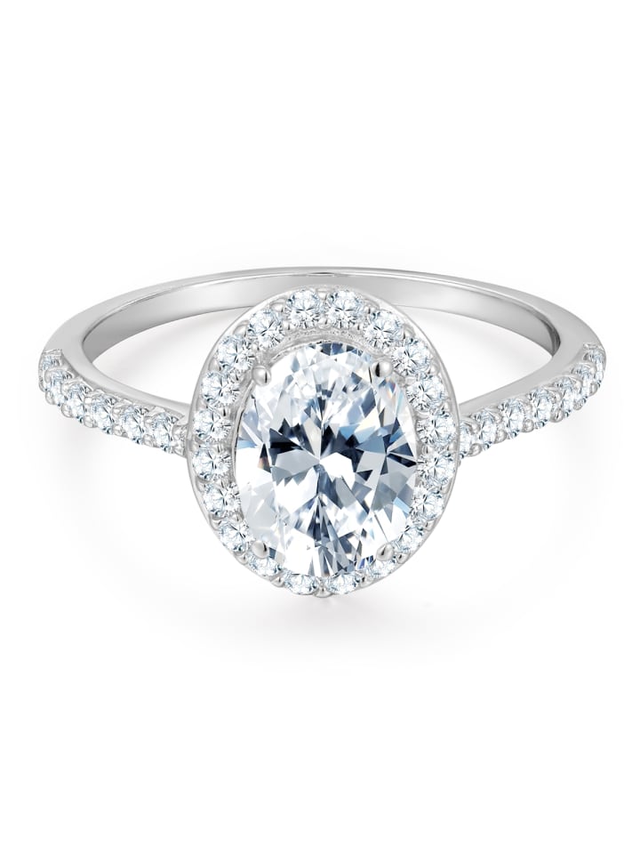 Ring aus Sterling Silber mit Zirkonia in silber