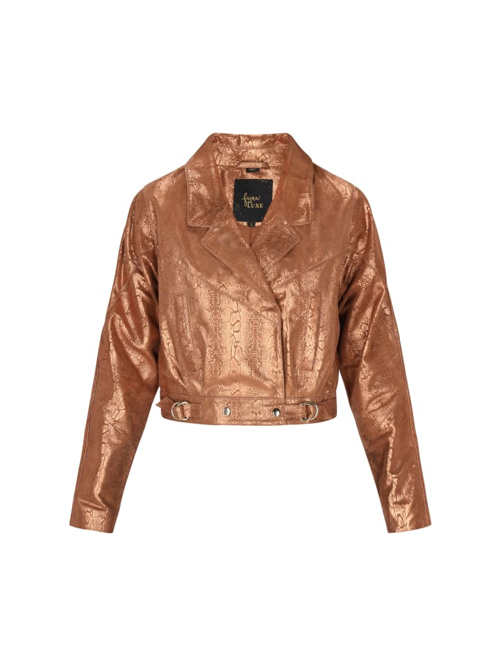 Women Jacket in copper snake