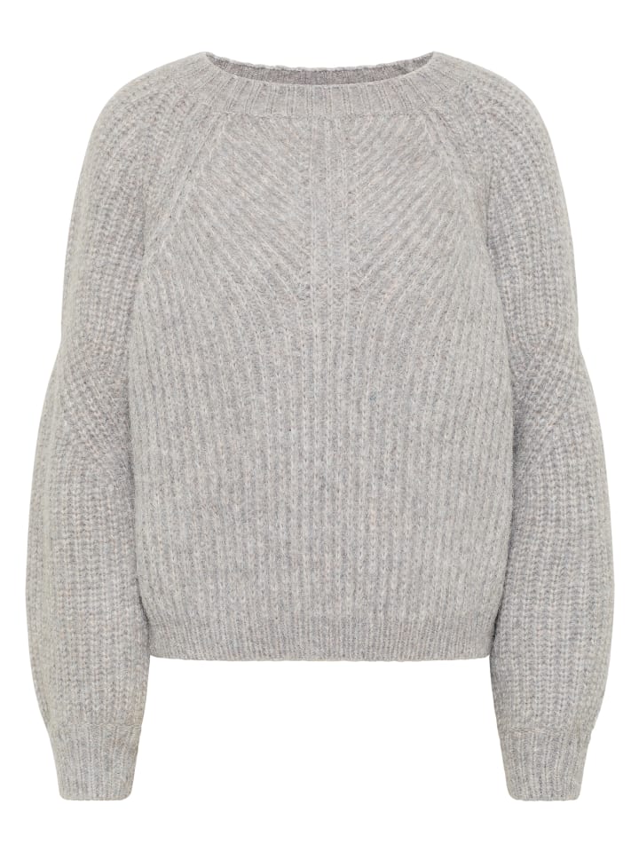 Damen Strickpullover in Hellgrau